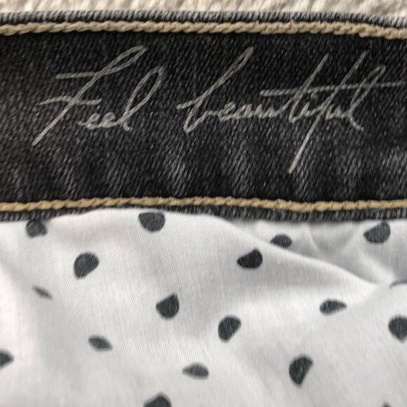 White House Black Market Womens Noir Jeans Size 2 Straight Leg Ankle Zip Denim - Picture 10 of 16